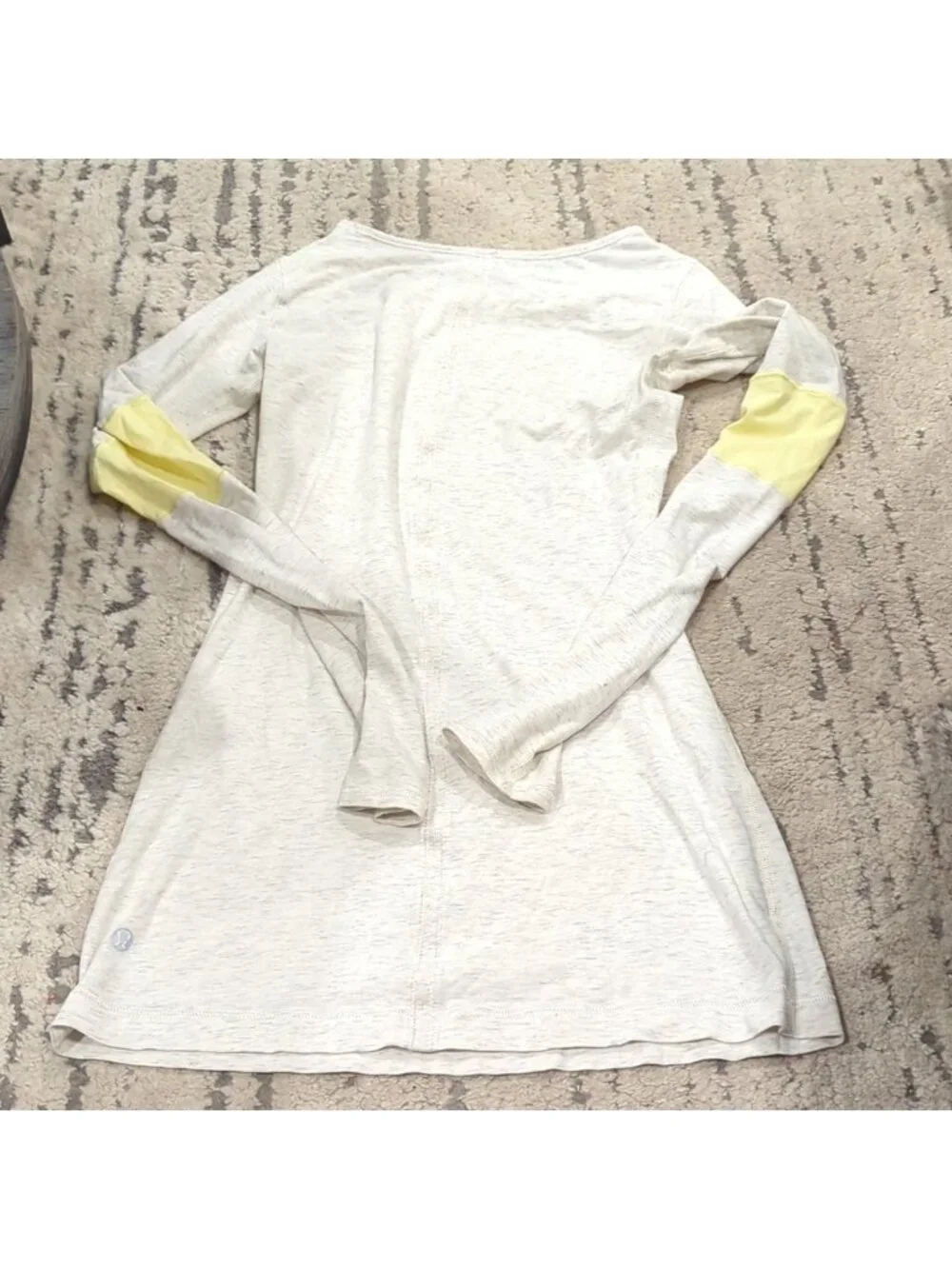 Lululemon Devotion Long Sleeve Tee Heathered Polar Cream / Clarity Yellow